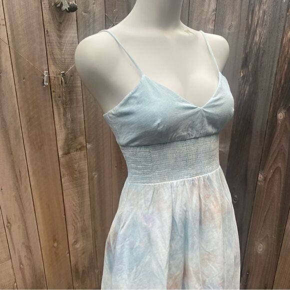 Zara tie dye chambray denim midi dress size small - Picture 9 of 9